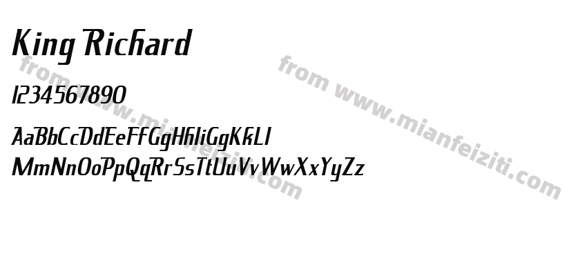 kingrich字体预览