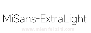 MiSans-ExtraLight