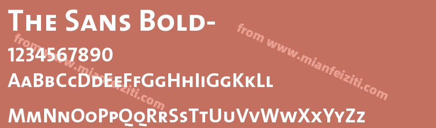 The Sans Bold-字体预览
