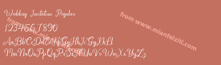 Wedding Invitation字体预览 Wedding Invitation字体预览
