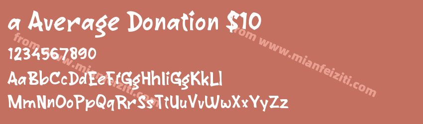 a Average Donation $10字体预览