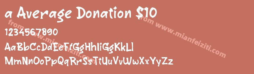 a Average Donation $10字体预览 a Average Donation $10字体预览
