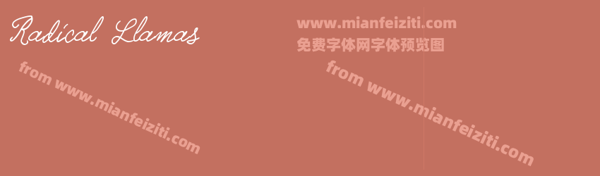 RadicalLlamas字体预览 RadicalLlamas字体预览