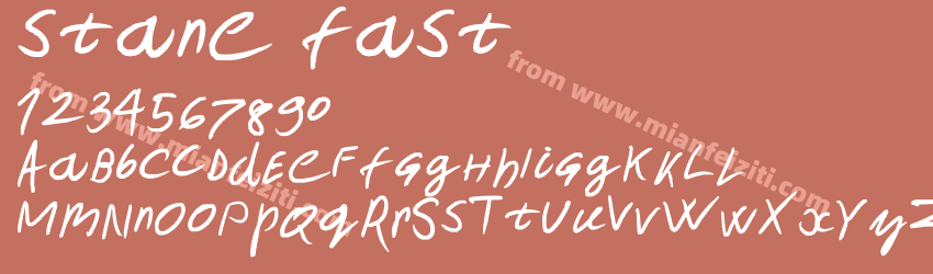 stane fast字体预览