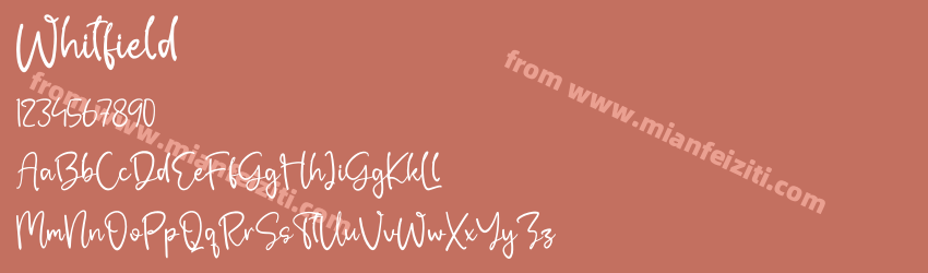 Whitfield字体预览
