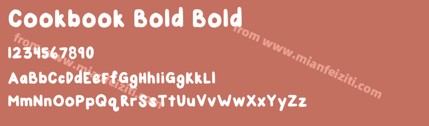 Cookbook Bold Bold字体预览