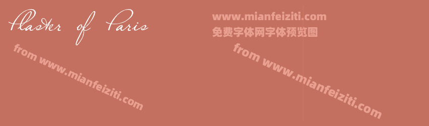 Plaster of Paris字体预览 Plaster of Paris字体预览