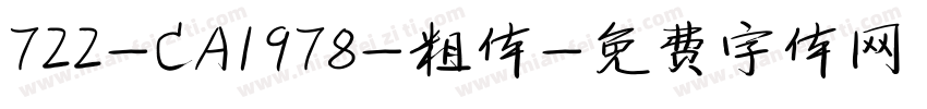 722-CA1978-粗体字体转换