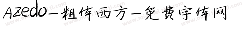 Azedo-粗体西方字体转换
