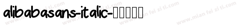 alibabasans-italic字体转换