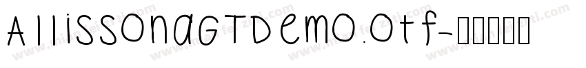 AllissonaGTDemo.otf字体转换