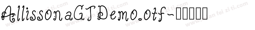 AllissonaGTDemo.otf字体转换