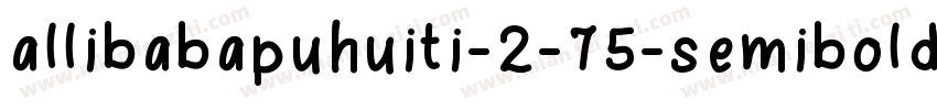 allibabapuhuiti-2-75-semibold字体转换