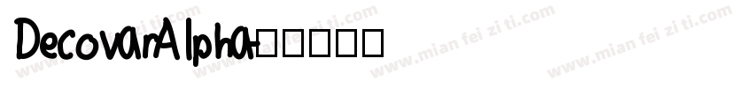 DecovarAlpha字体转换