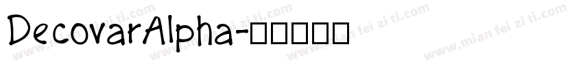 DecovarAlpha字体转换