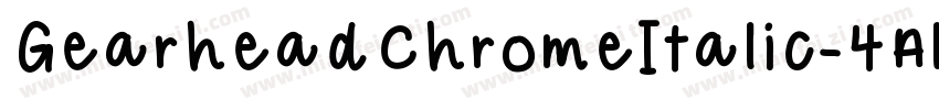 GearheadChromeItalic-4AlY字体转换