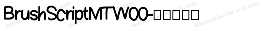 BrushScriptMTW00字体转换