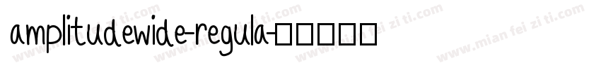 amplitudewide-regula字体转换