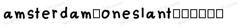 amsterdam-oneslant字体转换