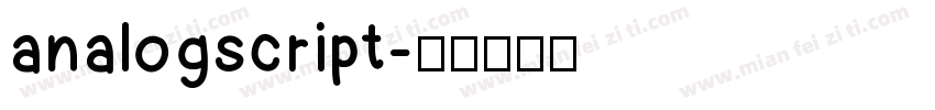 analogscript字体转换