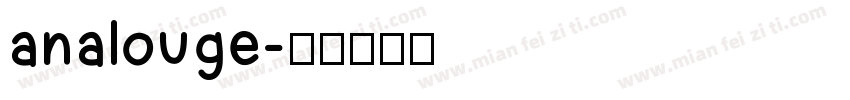 analouge字体转换