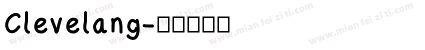 Clevelang字体转换