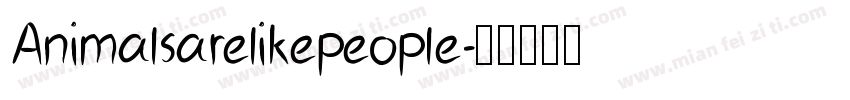 Animalsarelikepeople字体转换