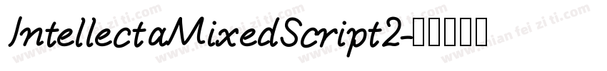 IntellectaMixedScript2字体转换