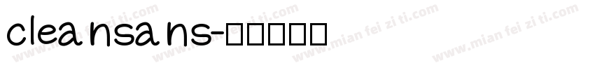 cleansans字体转换