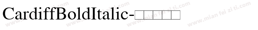 CardiffBoldItalic字体转换