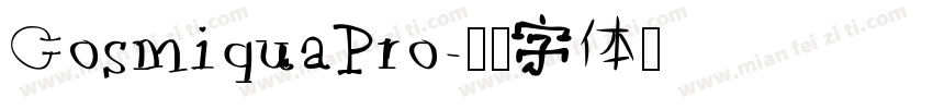 CosmiquaPro字体转换