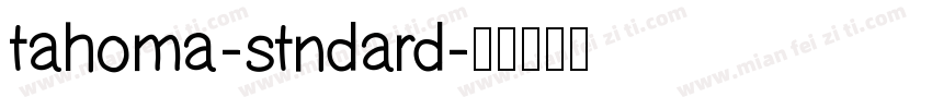 tahoma-stndard字体转换