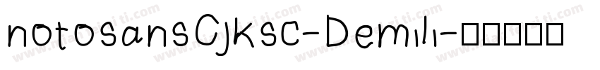 notosansCjksc-Demili字体转换
