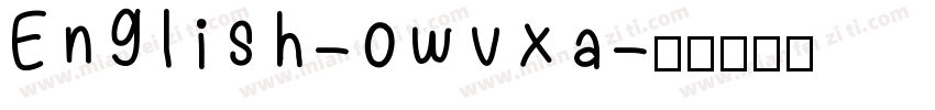 English-owvxa字体转换