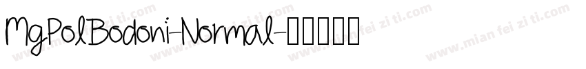 MgPolBodoni-Normal字体转换