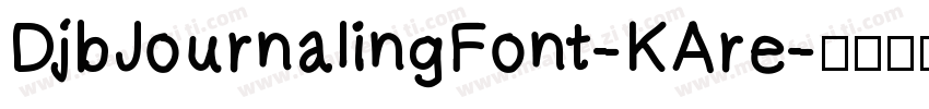 DjbJournalingFont-KAre字体转换