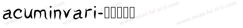 acuminvari字体转换