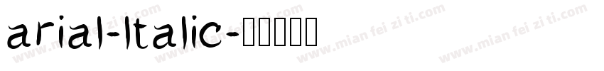 arial-ltalic字体转换