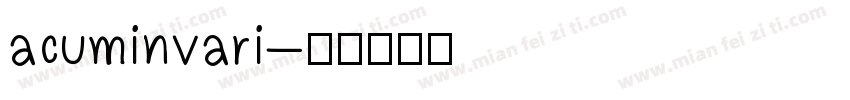 acuminvari字体转换