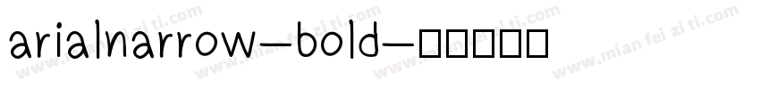 arialnarrow-bold字体转换