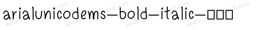 arialunicodems-bold-italic字体转换