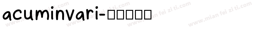acuminvari字体转换