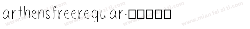 arthensfreeregular字体转换