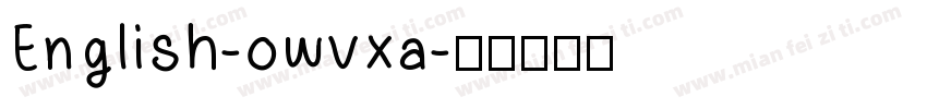 English-owvxa字体转换