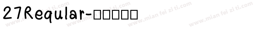 27Reqular字体转换