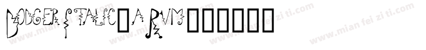DodgerItalic-aRvm字体转换