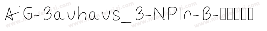 AG-Bauhaus_B-NPln-B字体转换