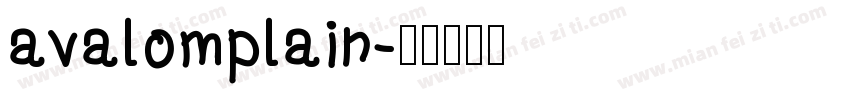 avalomplain字体转换