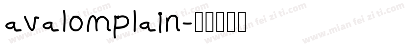 avalomplain字体转换
