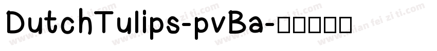 DutchTulips-pvBa字体转换